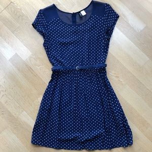 H&M Navy Polka Dot Dress